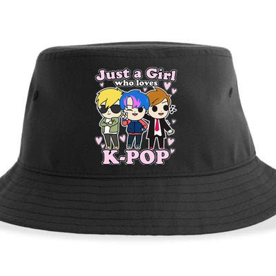 Kpop Just A Girl Who Loves Kpop Korean Pop Band Sustainable Bucket Hat