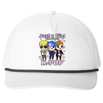 Kpop Just A Girl Who Loves Kpop Korean Pop Band Snapback Five-Panel Rope Hat