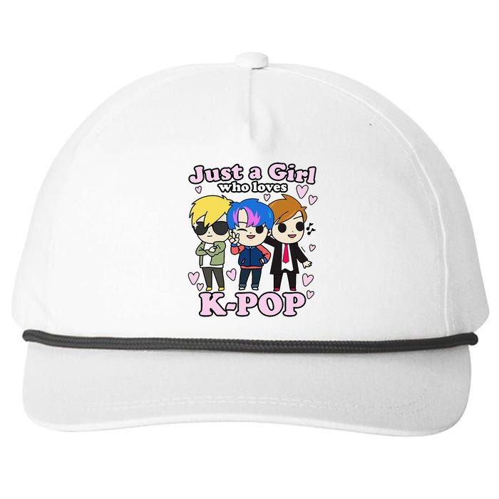 Kpop Just A Girl Who Loves Kpop Korean Pop Band Snapback Five-Panel Rope Hat