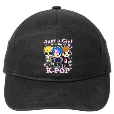 Kpop Just A Girl Who Loves Kpop Korean Pop Band 7-Panel Snapback Hat