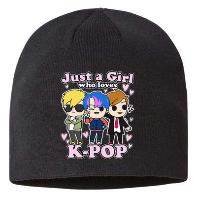 Kpop Just A Girl Who Loves Kpop Korean Pop Band Sustainable Beanie