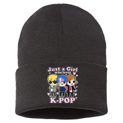 Kpop Just A Girl Who Loves Kpop Korean Pop Band Sustainable Knit Beanie