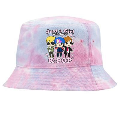 Kpop Just A Girl Who Loves Kpop Korean Pop Band Tie-Dyed Bucket Hat