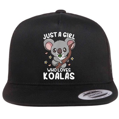 Koala Just A Girl Who Loves Koalas Flatbill Hat