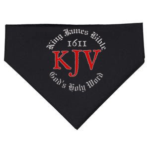 King James Bible 1611 Version GodS Holy Word Kjv Christian USA-Made Doggie Bandana