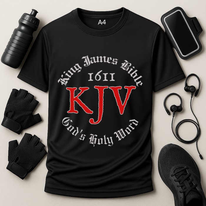King James Bible 1611 Version GodS Holy Word Kjv Christian Cooling Performance Crew T-Shirt
