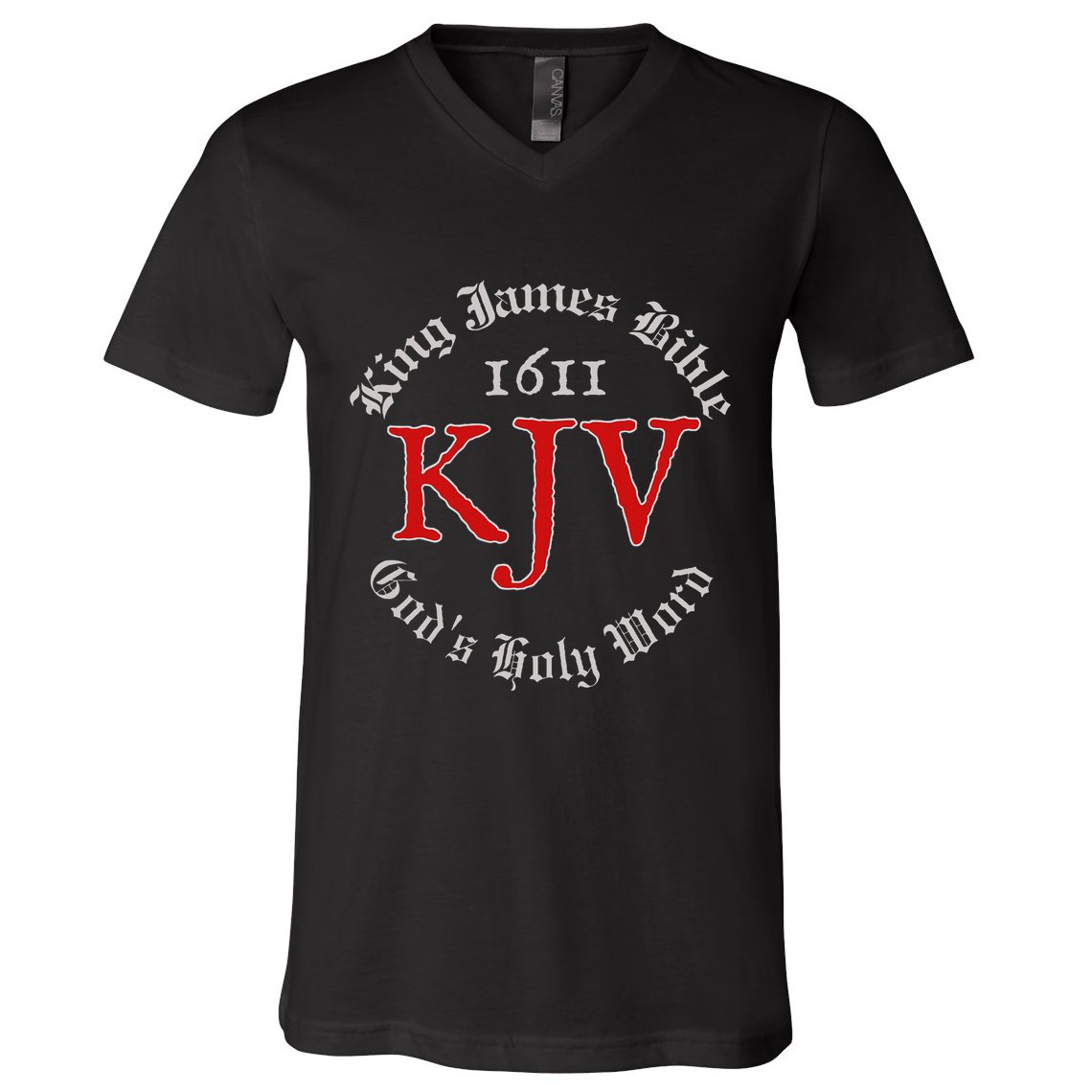 King James Bible 1611 Version GodS Holy Word Kjv Christian V-Neck T-Shirt