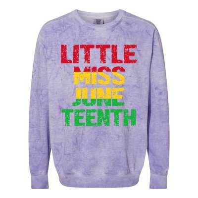 Kids Juneteenth Black Black Meaningful Gift Colorblast Crewneck Sweatshirt