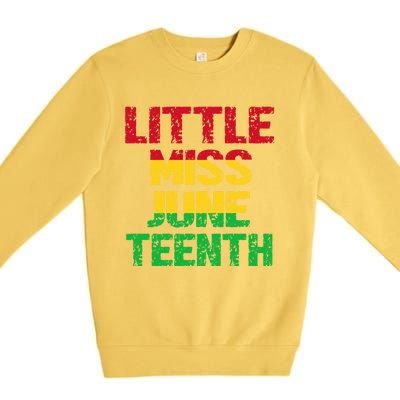 Kids Juneteenth Black Black Meaningful Gift Premium Crewneck Sweatshirt