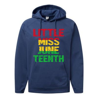 Kids Juneteenth Black Black Meaningful Gift Performance Fleece Hoodie