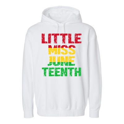 Kids Juneteenth Black Black Meaningful Gift Garment-Dyed Fleece Hoodie