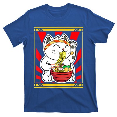 Kawaii Japanese Cat Eating Ramen Noodles Japanese Food Anime T-Shirt