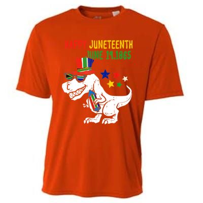 Kids Juneteenth Day Freedom Trex Dino Great Gift Cooling Performance Crew T-Shirt