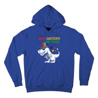 Kids Juneteenth Day Freedom Trex Dino Great Gift Hoodie