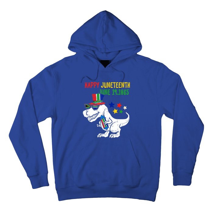 Kids Juneteenth Day Freedom Trex Dino Great Gift Hoodie