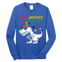 Kids Juneteenth Day Freedom Trex Dino Great Gift Long Sleeve Shirt