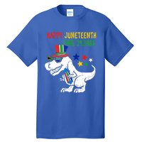 Kids Juneteenth Day Freedom Trex Dino Great Gift Tall T-Shirt