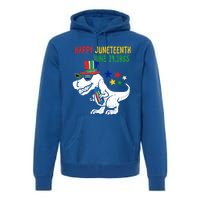 Kids Juneteenth Day Freedom Trex Dino Great Gift Premium Hoodie