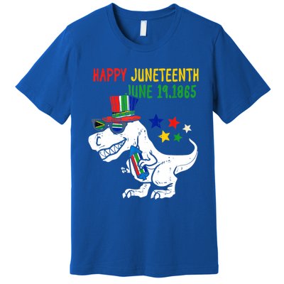 Kids Juneteenth Day Freedom Trex Dino Great Gift Premium T-Shirt