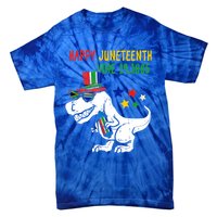 Kids Juneteenth Day Freedom Trex Dino Great Gift Tie-Dye T-Shirt