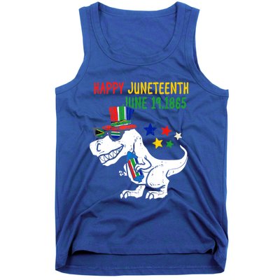 Kids Juneteenth Day Freedom Trex Dino Great Gift Tank Top