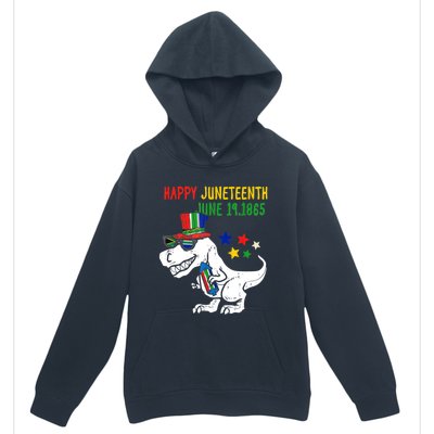 Kids Juneteenth Day Freedom Trex Dino Great Gift Urban Pullover Hoodie