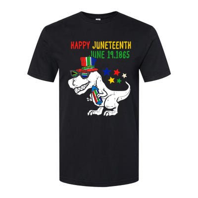 Kids Juneteenth Day Freedom Trex Dino Great Gift Softstyle CVC T-Shirt