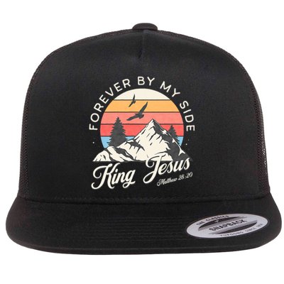 King Jesus Forever By My Side Flat Bill Trucker Hat