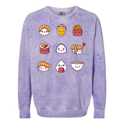 Kawaii Japanese Food Lover Colorblast Crewneck Sweatshirt