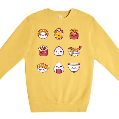 Kawaii Japanese Food Lover Premium Crewneck Sweatshirt