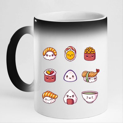 Kawaii Japanese Food Lover 11oz Black Color Changing Mug