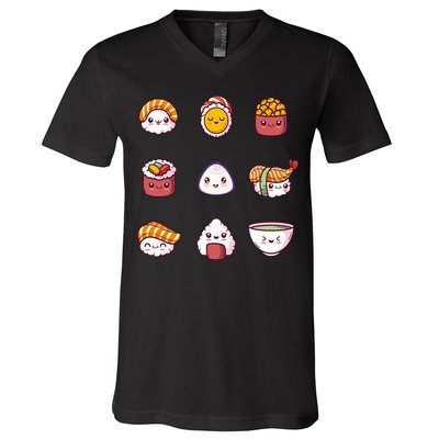 Kawaii Japanese Food Lover V-Neck T-Shirt