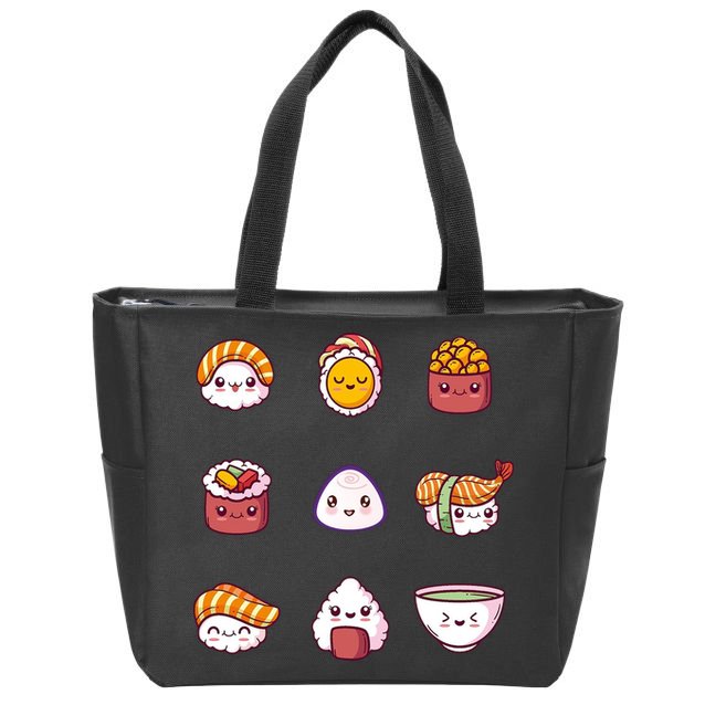 Kawaii Japanese Food Lover Zip Tote Bag