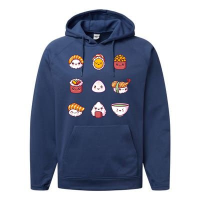 Kawaii Japanese Food Lover Performance Fleece Hoodie