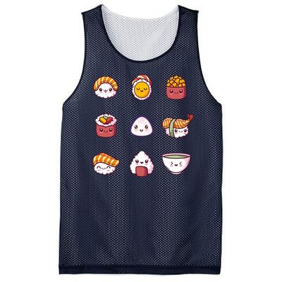 Kawaii Japanese Food Lover Mesh Reversible Basketball Jersey Tank