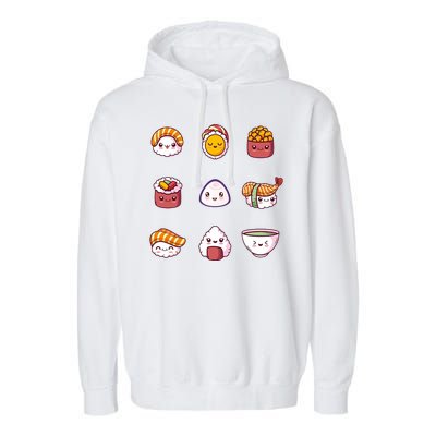 Kawaii Japanese Food Lover Garment-Dyed Fleece Hoodie