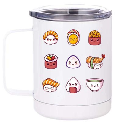 Kawaii Japanese Food Lover 12 oz Stainless Steel Tumbler Cup