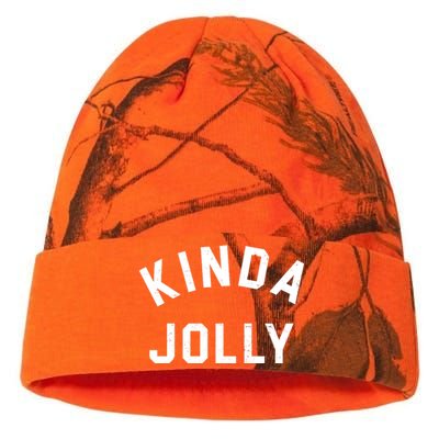 Kinda Jolly Funny Christmas Holiday Kati Licensed 12" Camo Beanie