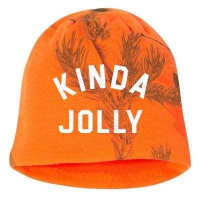 Kinda Jolly Funny Christmas Holiday Kati - Camo Knit Beanie