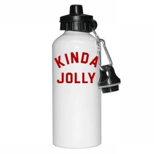 Kinda Jolly Funny Christmas Holiday Aluminum Water Bottle