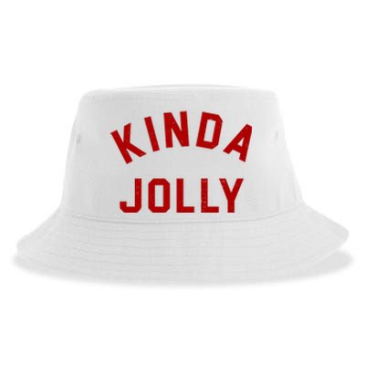 Kinda Jolly Funny Christmas Holiday Sustainable Bucket Hat