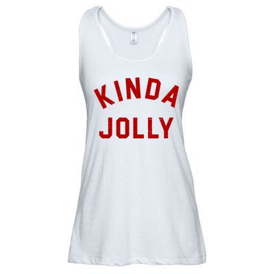 Kinda Jolly Funny Christmas Holiday Ladies Essential Flowy Tank