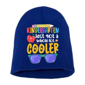 Kindergarten Just Got A Whole Lot Cooler Team Kindergarten Gift Short Acrylic Beanie