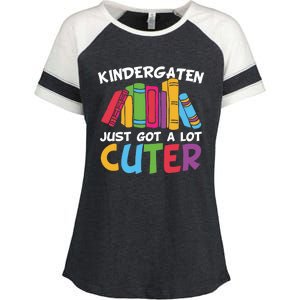 Kindergarten Just Got A Lot Cuter Cute Kindergarten Great Gift Enza Ladies Jersey Colorblock Tee