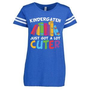 Kindergarten Just Got A Lot Cuter Cute Kindergarten Great Gift Enza Ladies Jersey Football T-Shirt