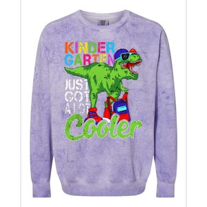 kindergarten just got cooler dinosaur back to school Colorblast Crewneck Sweatshirt