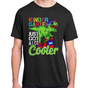 kindergarten just got cooler dinosaur back to school Adult ChromaSoft Performance T-Shirt