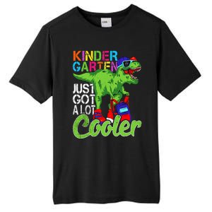 kindergarten just got cooler dinosaur back to school Tall Fusion ChromaSoft Performance T-Shirt