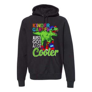 kindergarten just got cooler dinosaur back to school Premium Hoodie