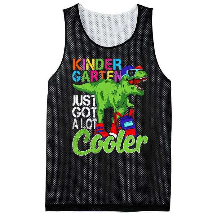 kindergarten just got cooler dinosaur back to school Mesh Reversible Basketball Jersey Tank